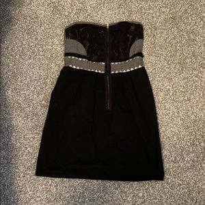 Edgy strapless dress